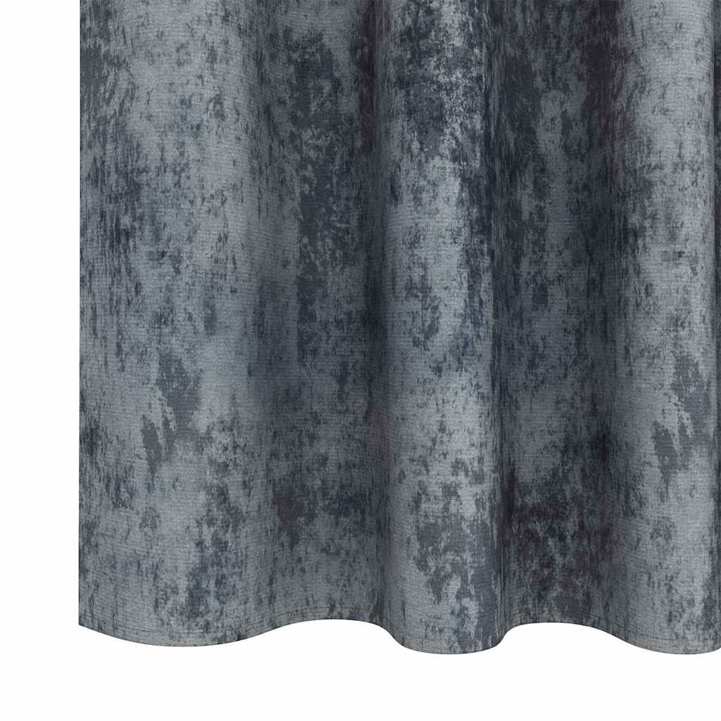 Curtain with Curtains 2 pcs Silver grey 245 x 140 cm Velvet